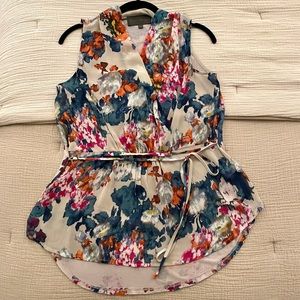 Anthropologie “Sunday In Brooklyn” Floral Wrap Style Top